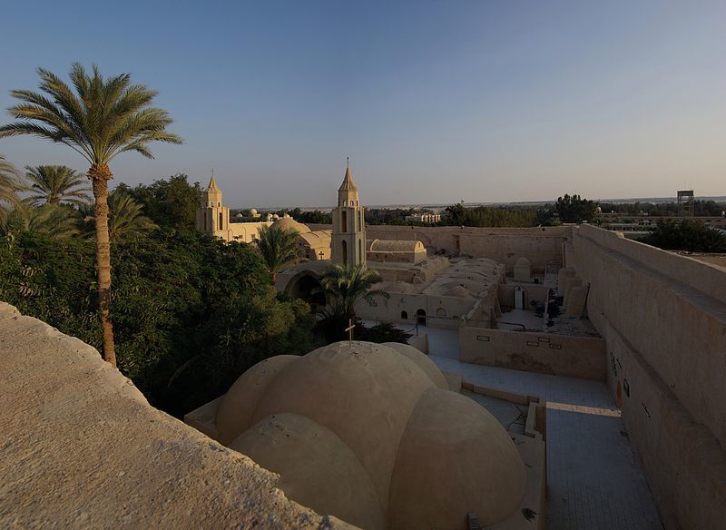 埃及尼特里亞沙漠中建於公元四世紀的一間修道院。