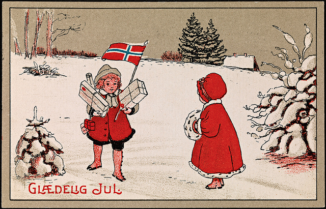 1919年紀念挪威獨立的聖誕卡。