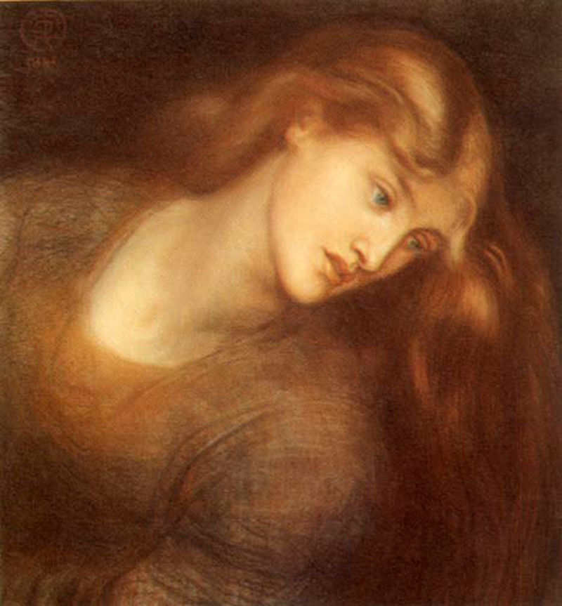 梅杜莎是戈爾貢三女妖中唯一的人類，曾經是個亭亭玉立、美麗動人的少女。圖為英國畫家羅塞蒂的作品《Aspecta Medusa》。