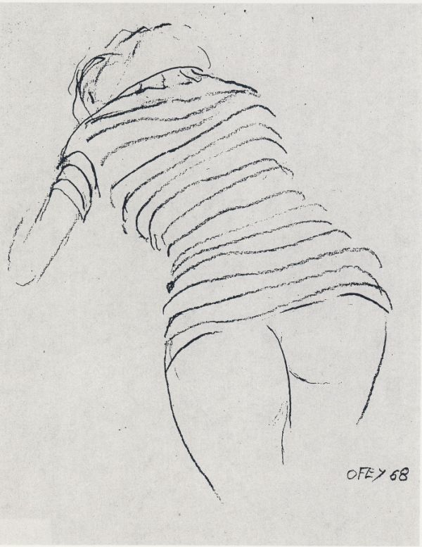 費曼畫的《酒吧舞女》。