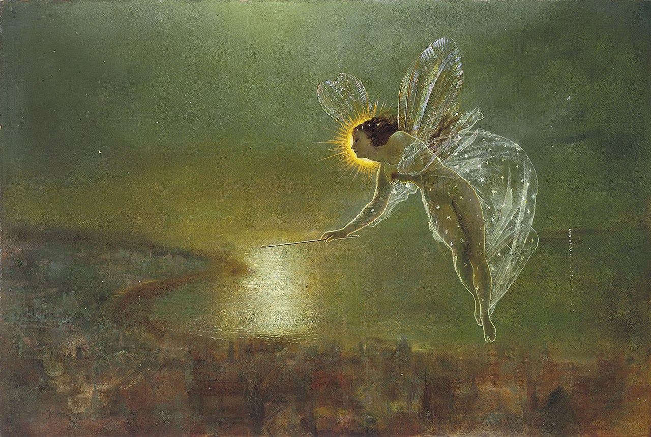 在受維多利亞時代影響的英國民間傳說（與法國民間傳說不同）中，仙子被視為有翅膀的小生物。