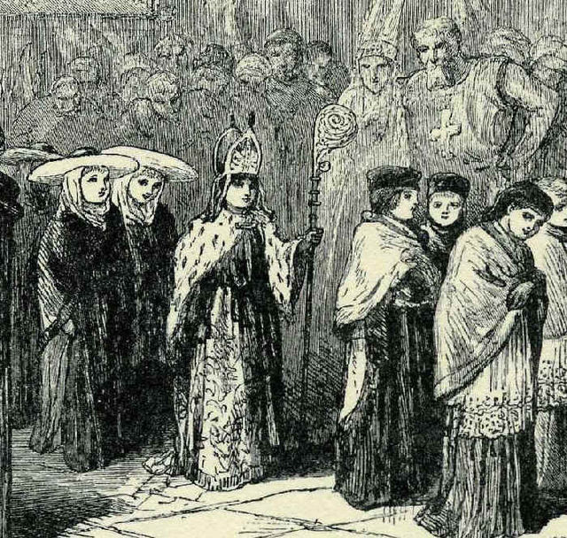 19世紀英格蘭的少年教主（boy bishop）儀式，是在12月6號選出孩童，讓他在聖尼古拉日扮演主教。
