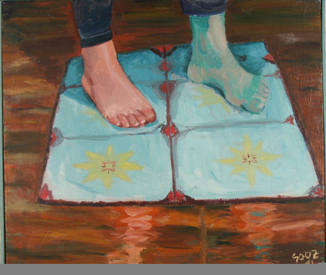 《我的左腳》（My Left Foot），匿名人士留在博物館取得，創作者署名為Sooz。