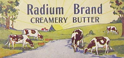 鐳迅速地成為一種火紅的商業用語，圖為「鐳牌奶油」。