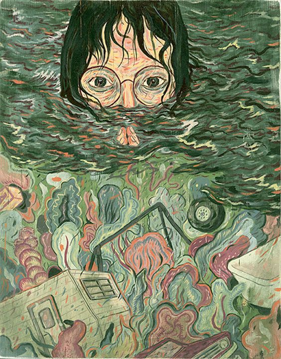 網路上有人為安德莉亞畫了插畫，她浸泡在水裡，擺出祈禱的手勢，下方是著火的房子與漂流的浴缸。