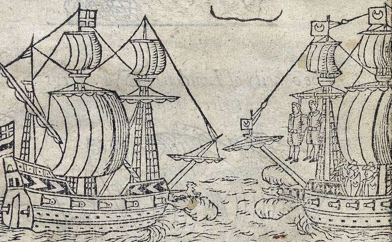 《海上新聞》的英國船和土耳其船。