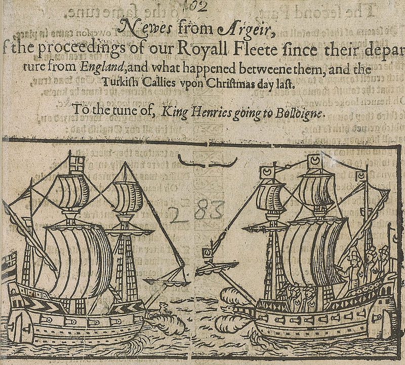 相同的兩艘船被印在不同的刊物上，原本被吊在桅杆的死者也不見了。