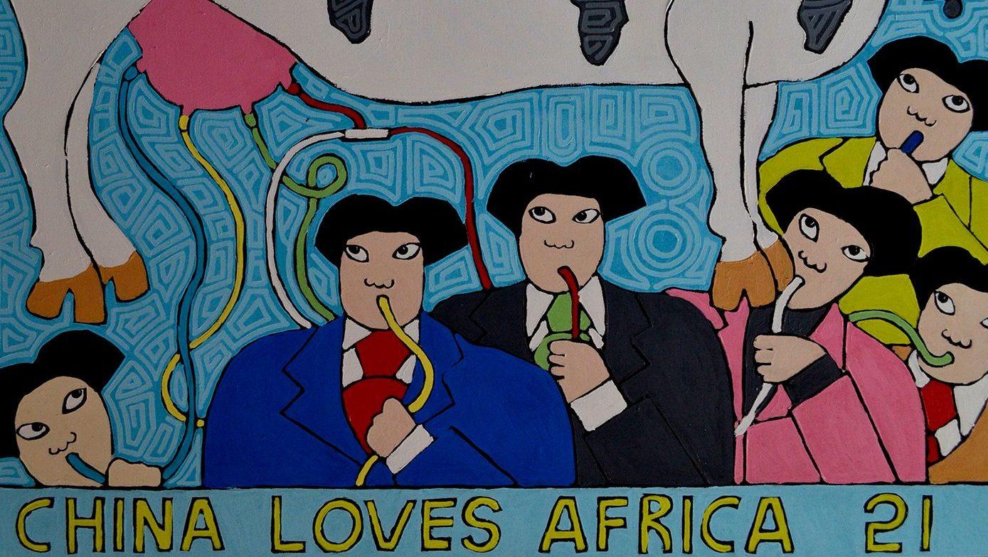 索伊創作的《中國愛非洲》系列不斷質疑中國在非洲的地位。