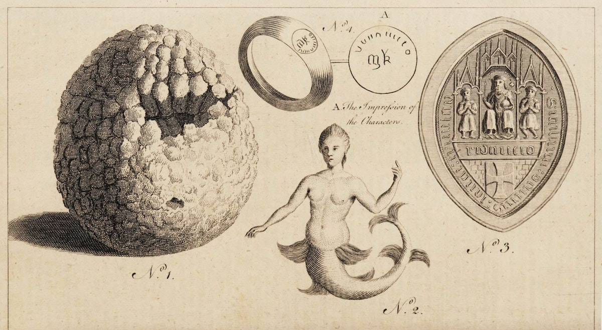 1775年《紳士雜誌》和《歷史編年史》的人魚插圖。