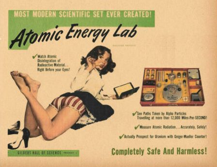 「原子能實驗室」廣告。