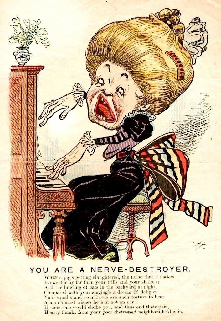 19世紀末的侮辱卡片。